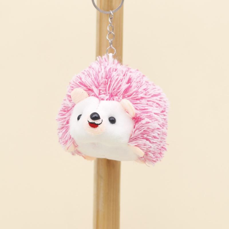 

Tiny Soft Hedgehog Keychain Plush Toy 9cm Cute Cartoon Bag Accessory Idea Gift Pink