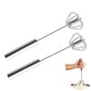2 Pcs -mixer Semi-automatic Egg Beater Whisk Blender Eggs Tool Handheld Stainless Steel