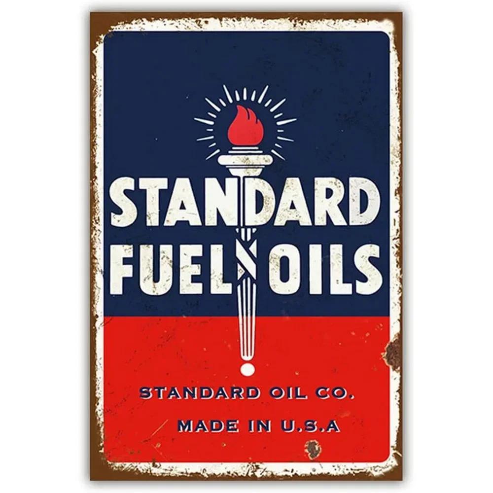 Vintage Metal Tin Signs Gulf Esso Agip Texaco Sinclair Mobile Man Cave Plate Motor Oil Garage Wall Stickers Gas Decor Plaque