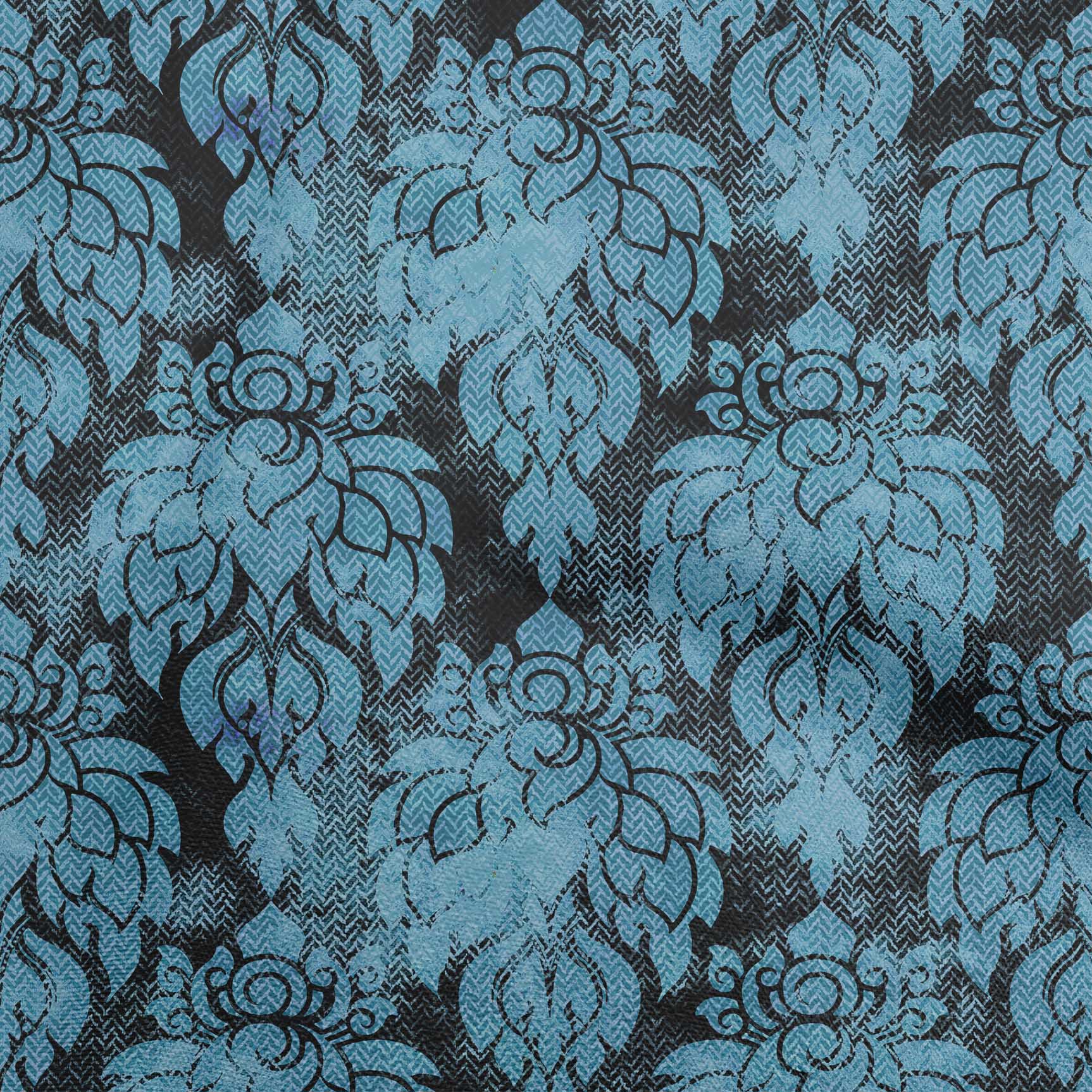 

Тканина oneOone Cotton Flex Green Дамаська тканина для пошиття друкованої тканини для рукоділля у дворі 40 дюймів 42 Inch Wide - Viscose Chiffon чирок синього кольору