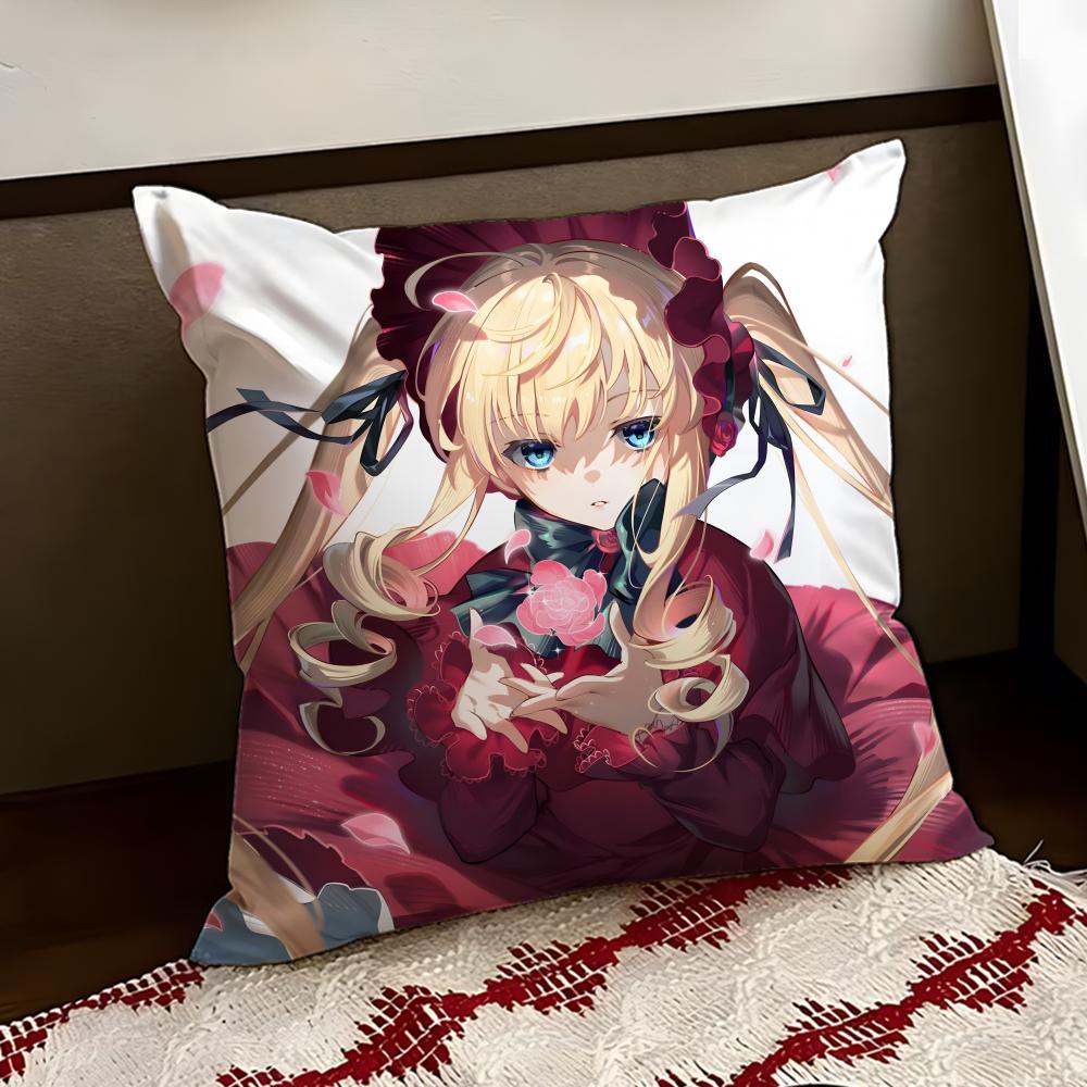 

Anime RRozen MMaiden Cushion Cover Reversible Soft Durable Pillow Cover Home Car MultiScene Use for Daily Comfort 30X30cm