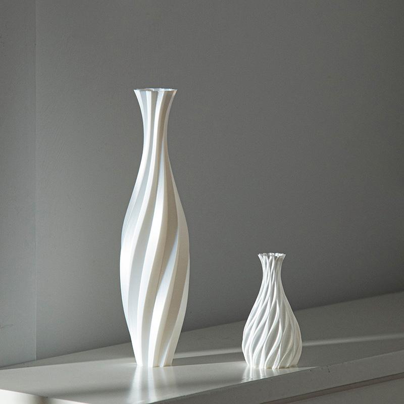 Modern Minimalist Flower Vase Creative 3D Printed Flower Vase Decorative Household Living Room Tabletop Vasen Household Aesthetic Design