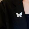 Fashionable Butterfly Shell Pearl Brooch, Anti-exposure Pin for Women, Metal Button To Fix Clothes, Wedding Party Gift
