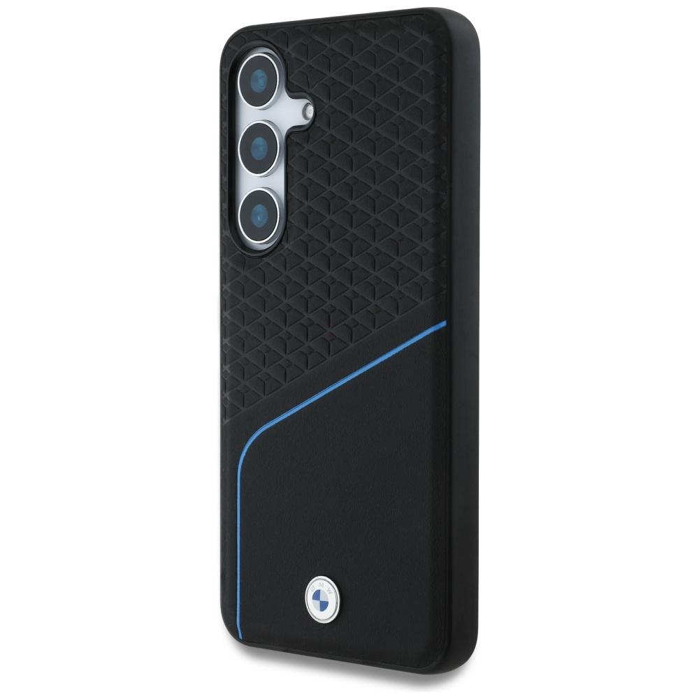 Bmw Case Leather Textured And Smooth     Magsafe For Samsung Galaxy S25 Black