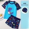 Nuorman Kids Split Swimsuit Set with Cap