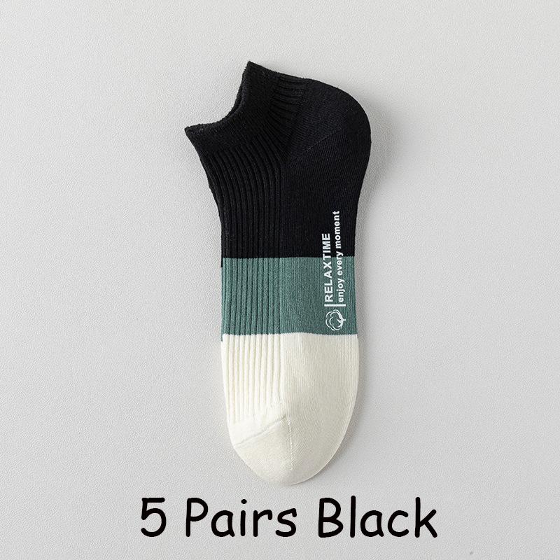 

5 пар чоловічих бавовняних коротких шкарпеток високої якості, модних, дихаючих, зручних, з низькою посадкою, повсякденних, м яких шкарпеток-слідків для жінок EUR 37-43