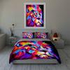 Vibrant Lion Illustration. Bedding Duvet Cover Sets Duvet Covers Pillowcases Gifts (1 * Duvet Cover 2 * Pillowcases, Without Duvet Insert)
