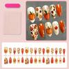 Pcs Halloween 3d Pumpkin Maple Acorn Cute Press On Nails