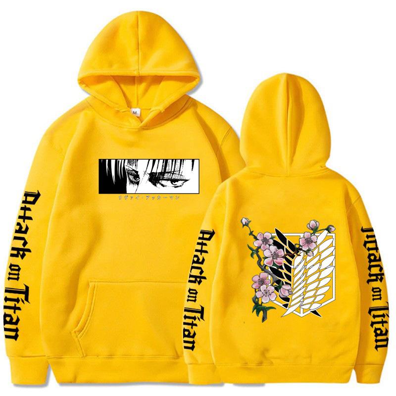 

Japanese Animation Attack on Titan Hoodie Men and Women Harajuku Pullover Street Wear Unisex Autumn Winter Sweater 3XL