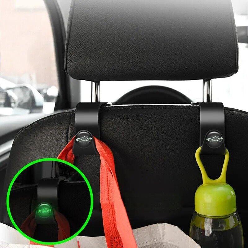Auto Luminous Car Seat Back Hooks Hanger Interior Bag Holder Hook for All Car