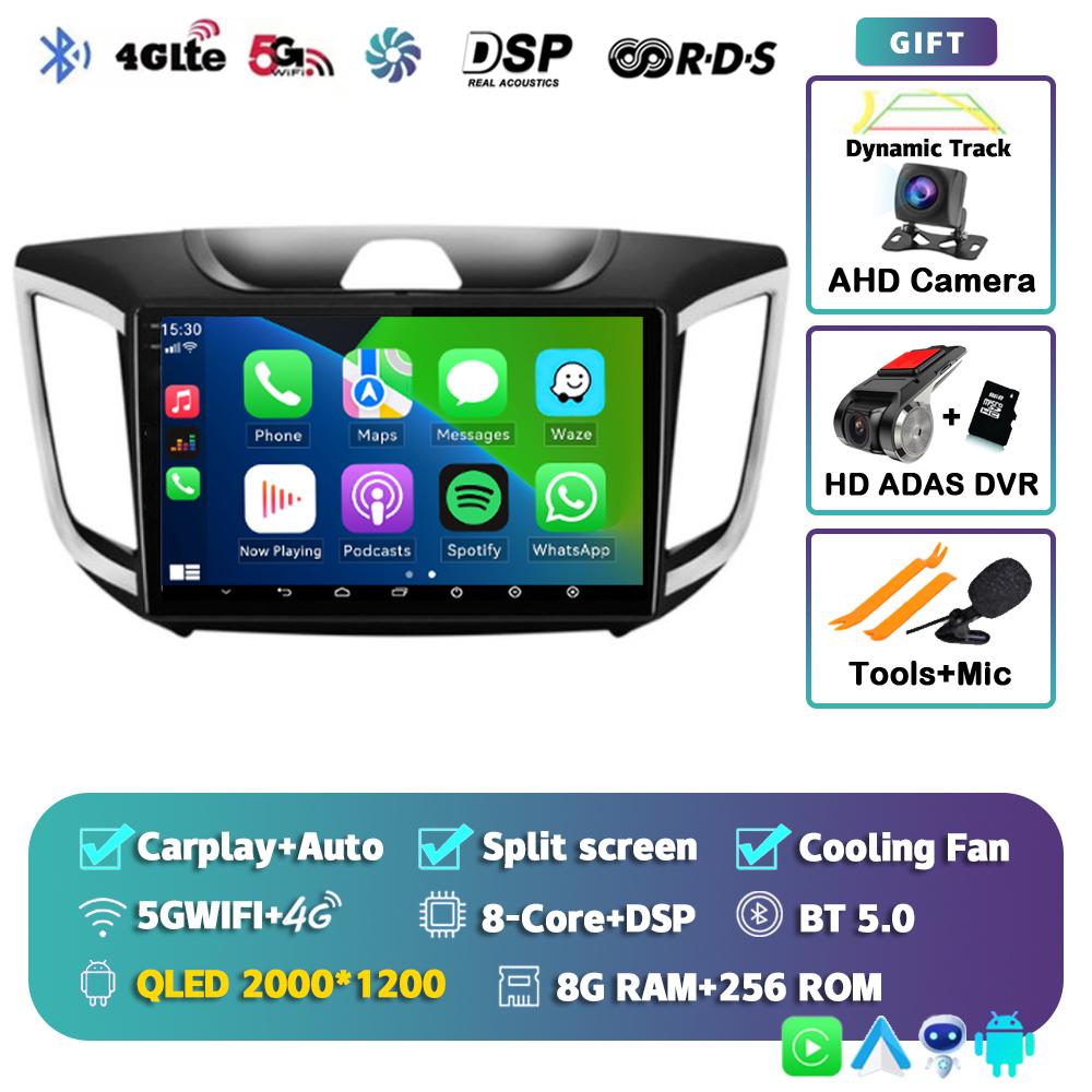 Android 14 Carplay Car Radio For Hyundai Creta ix25 2015-2019 Navigation GPS Multimidia Video Player 2din Head Unit Stereo