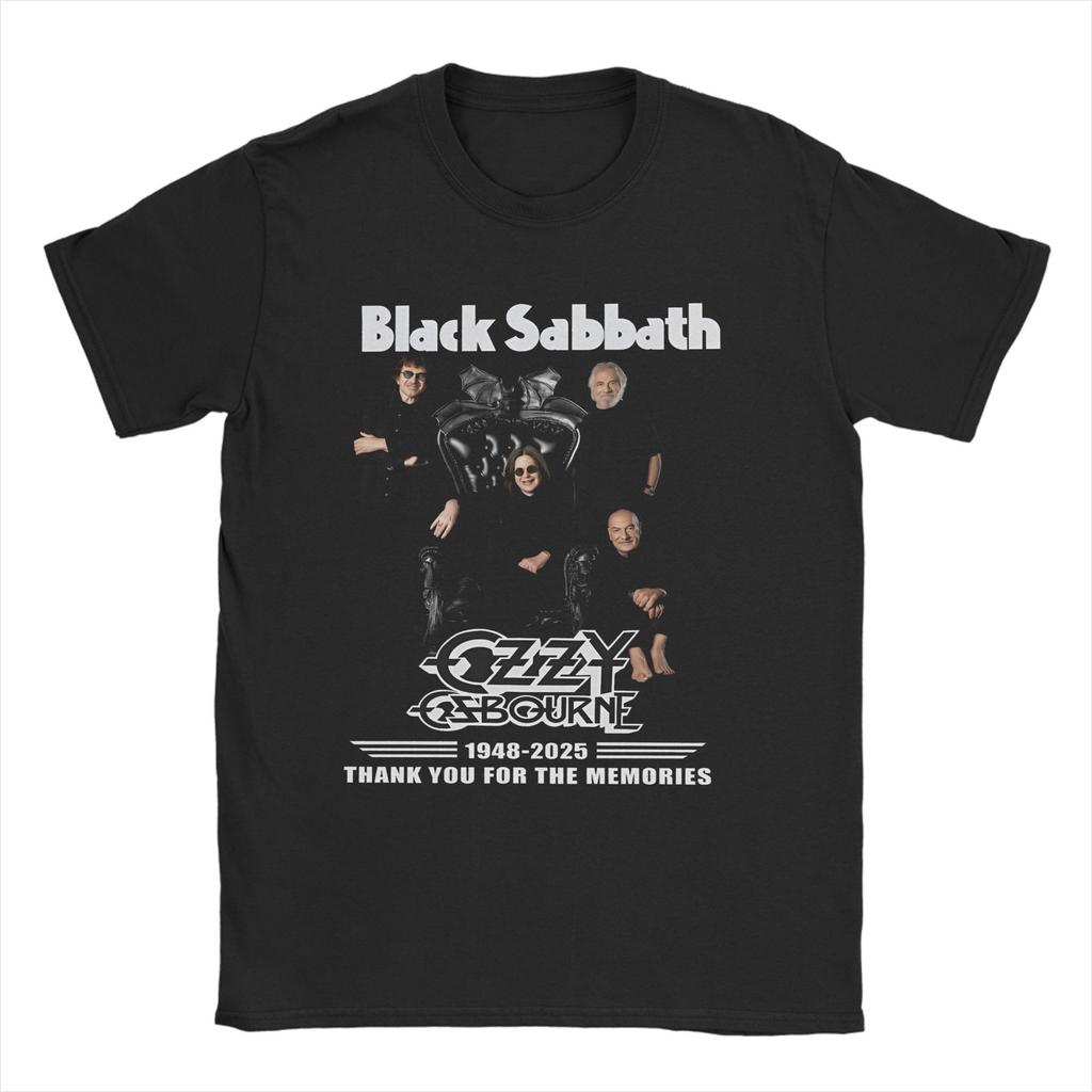 Black Sabbath Ozzy Osbourne T Shirt Men's Back To The Beginning Tour Pure Cotton T Shirts Summer Tees Casual Oversize Clothing