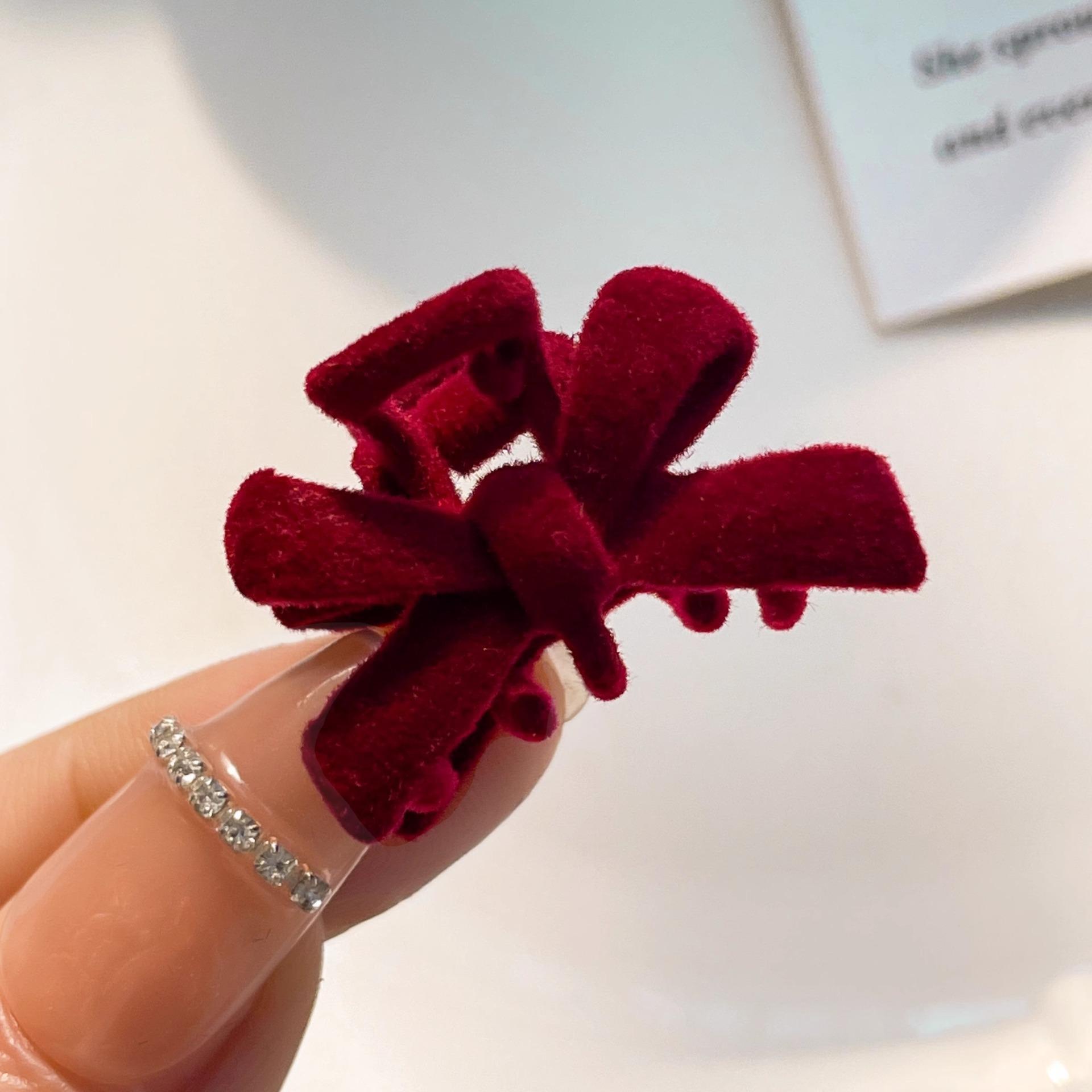 

2 шт./пакет принцесса бант заколки для волос сладкий черный красный бант маленький зажим для волос коготь зажим головной убор женские инструменты для укладки волос 2pcs