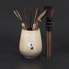 Kettle and Six Gentlemen Tea Ceremony Set - Coarse Pottery & Alloy Accessories