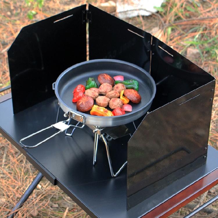 Nonstick Frying Pans with Storage Bag Light Weight Grill Pans Outdoor Cookware Quick Heating Skillets Cooking Tool