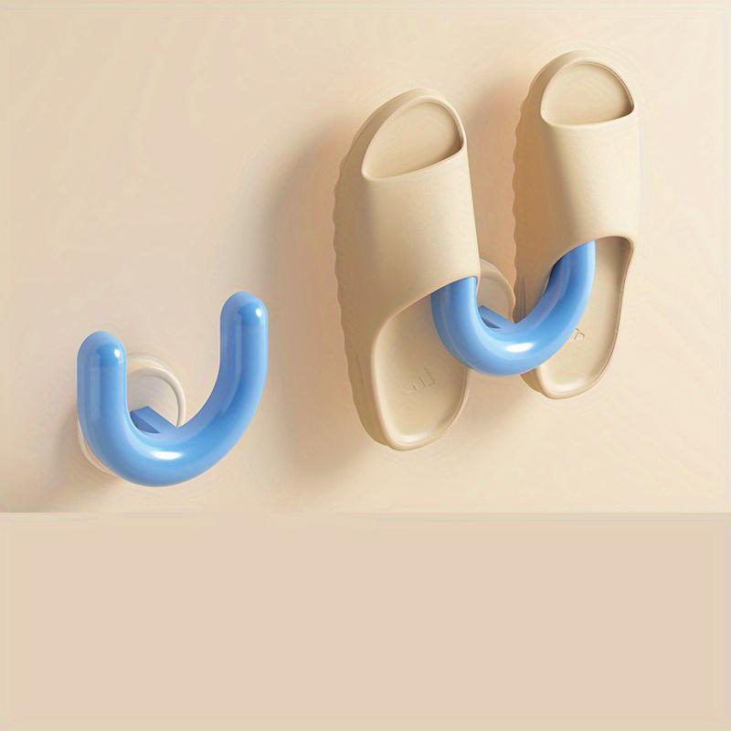 

1PC ABS Toilet Storage Rack Hook Dopamine Flexible No Punching Mobile Shoe Rack Bathroom Suction Cup