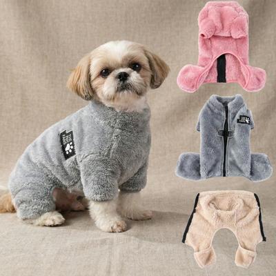 Abbigliamento per animali domestici, Giacca per animali domestici, Tuta calda in pile per cani di piccola taglia, Adatta per l'inverno