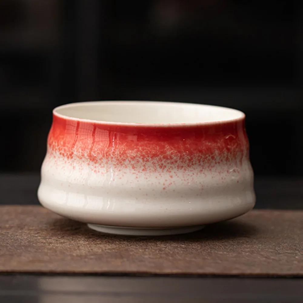 Ceramic Matcha Bowl Large Capacity High Temperature Resistant Tea Salad Soup Bowl Smooth Tea Ceremony Tool