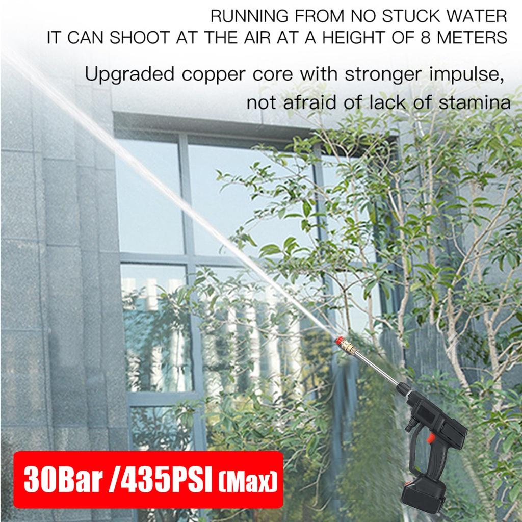 Cordless High Pressure Car Washer Spray Water Guns 1500W 88VF Portable High Pressure Cleaner Washing Machine for 18V Battery