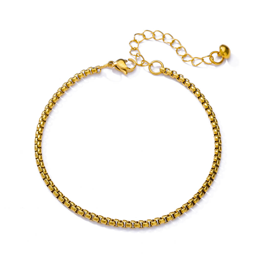 Chunky Figaro Chain Anklets For Women Punk Stainless Steel Gold Color Figaro Chain 21+10Cm Anklet Chain Summer Jewelry Gift