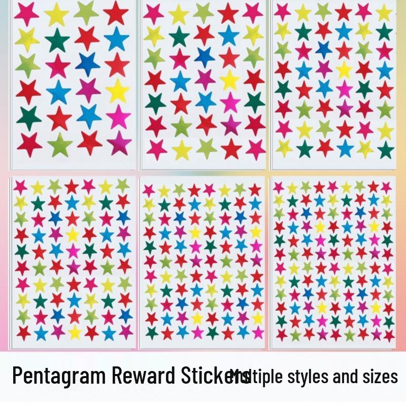 Five-Pointed Star Reward Stickers for Kindergarten - Teacher and Student Self-Discipline Chart