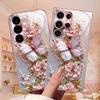 Pearl Flower Butterfly fashion phone cases mobile phones Glass phone case for Samsung Galaxy S26 S25 S24 S23 S22 FE Ultra Plus