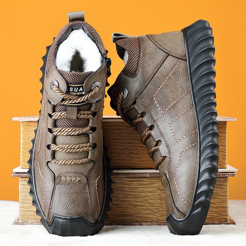 Модные зимние новые мужские ботинки из хлопка — фото 4