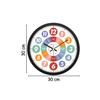 30 Cm Real Glass Flow White Wall Clock With Seconds