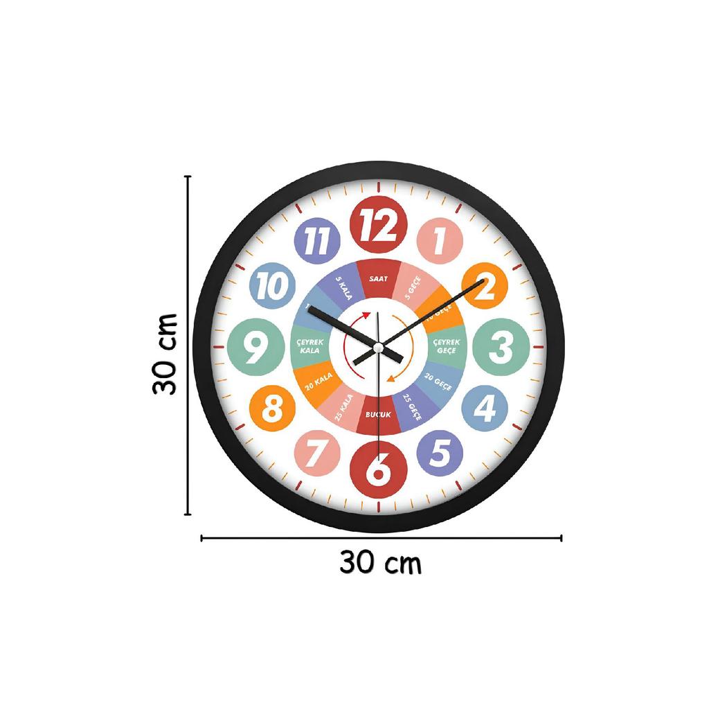 30 Cm Real Glass Flow White Wall Clock With Seconds