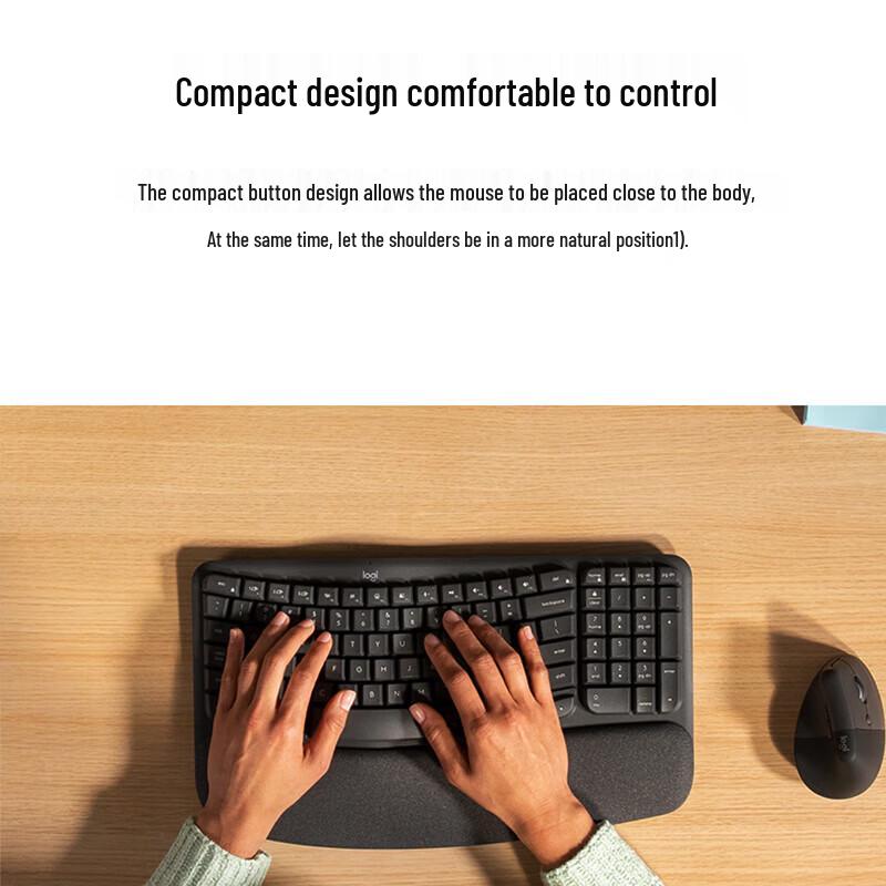 Logitech Wave Keys Ergonomic Wireless Keyboard