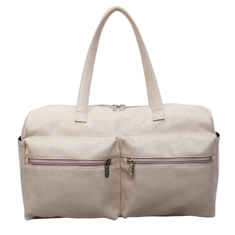Textured retro large-capacity travel bag, new commuter handbag storage shoulder tote bag