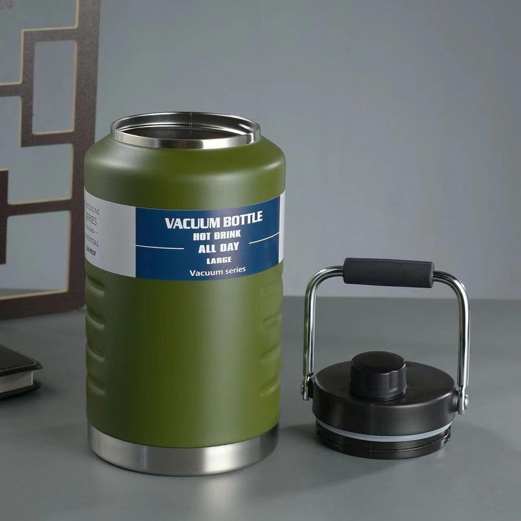 304 Stainless Steel Large Capacity Thermos Cup: Outdoor Insulated Ice Bucket & Fitness Water Bottle