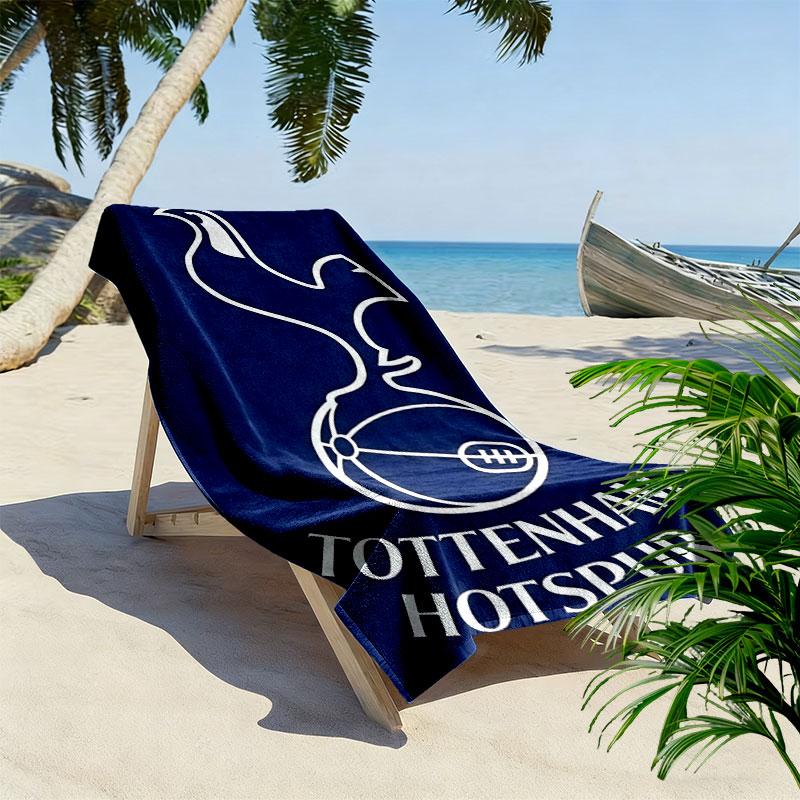 Spurs Logo Print Beach Towel, Large Soft Quick Dry Towel for Beach Camping Swimming