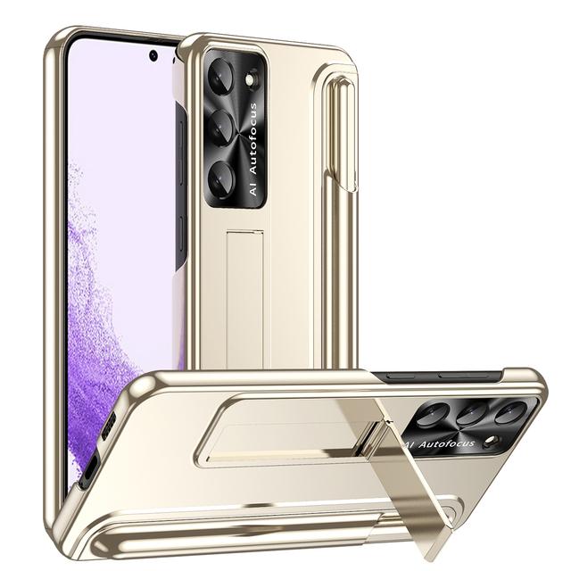 S S Pen Design Stojánek Pouzdro na telefon Pro Samsung Galaxy S23 Ultra S23 Plus S23ultra S 23 5g Ochrana objektivu Zadní kryt