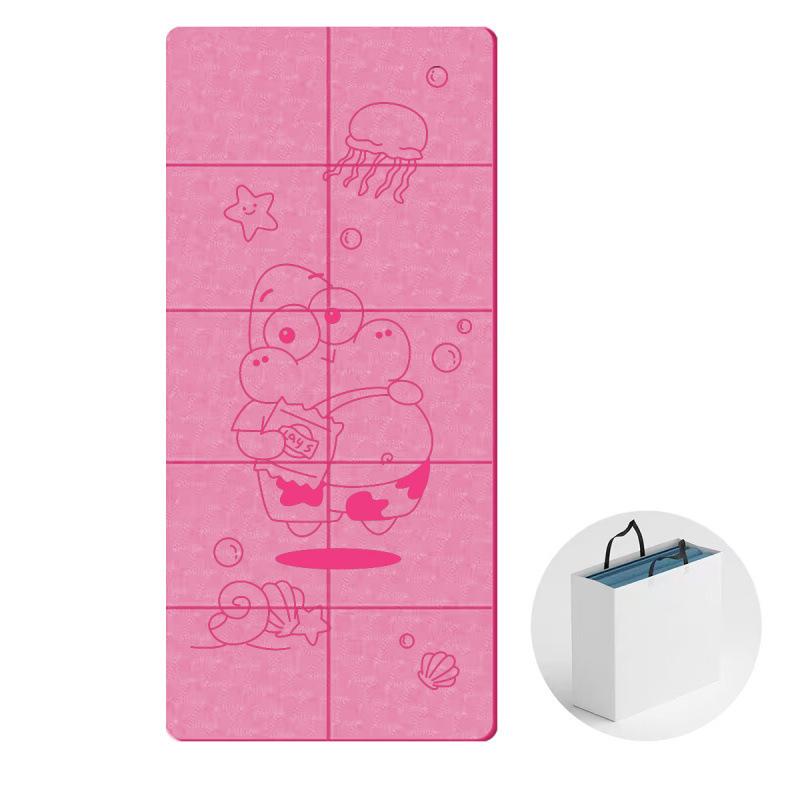 Tappetino da Yoga Pieghevole Antiscivolo Portatile Insonorizzato Inodore e Set con Corda per Saltare
