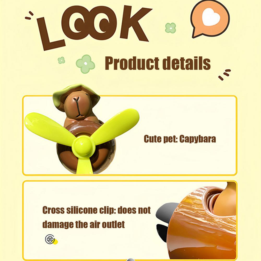 Car Scents Air Freshener Car Air Outlet Fragrance Diffuser With Capybara Pilot Shape Automotive Decoration Air Freshener For