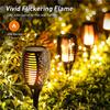 1-8PCS 12LED Solar Flame Torch Lights Flickering Light Waterproof Garden Decoration Outdoor Lawn Path Yard Patio Floor Lamp