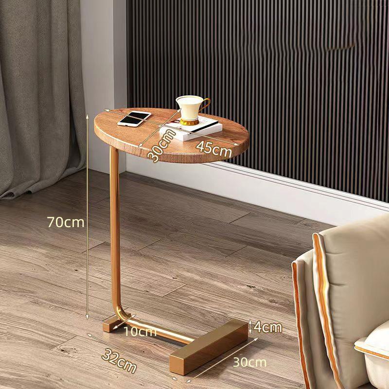 Light Luxury Metal Edge Desk Simple Coffee Living Room Bedroom Office Bedside Mobile Small Tea Side Table Home Decorations