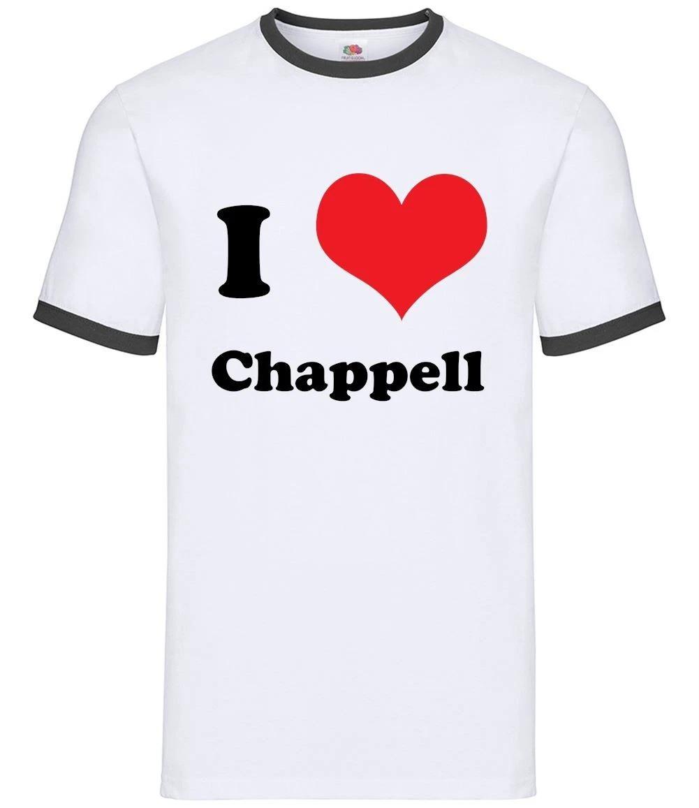 I Love Chappell - Mens Ringer - Song Love Fan Good Luck Babe Tour Gig Festival XXL