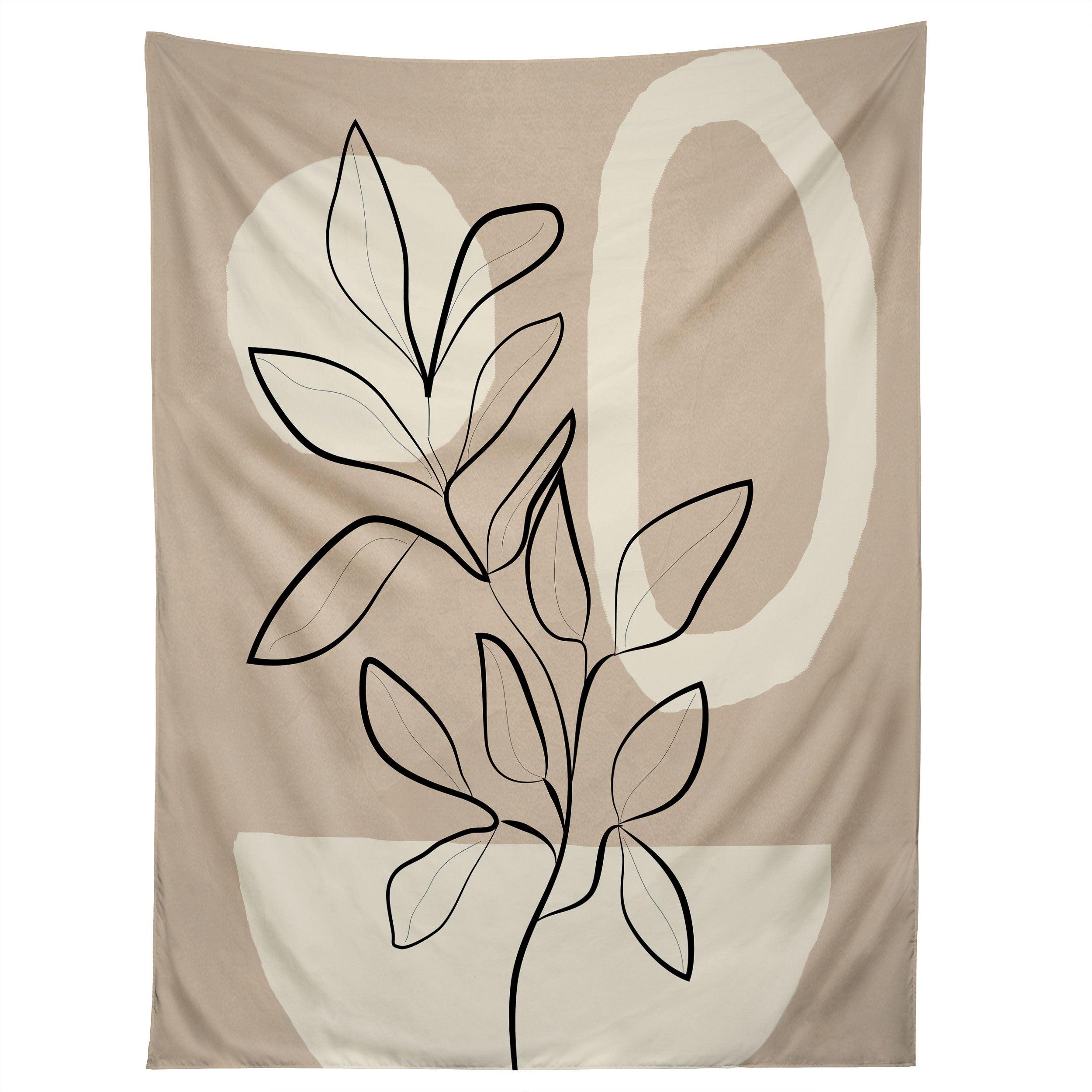 ABSTRACT MINIMAL PLANT 7 tapestry 75x100