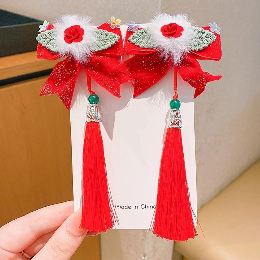 Chinese Style Children's New Year Hairpin Tang Suit Ancient Style Hair Clips  Girls