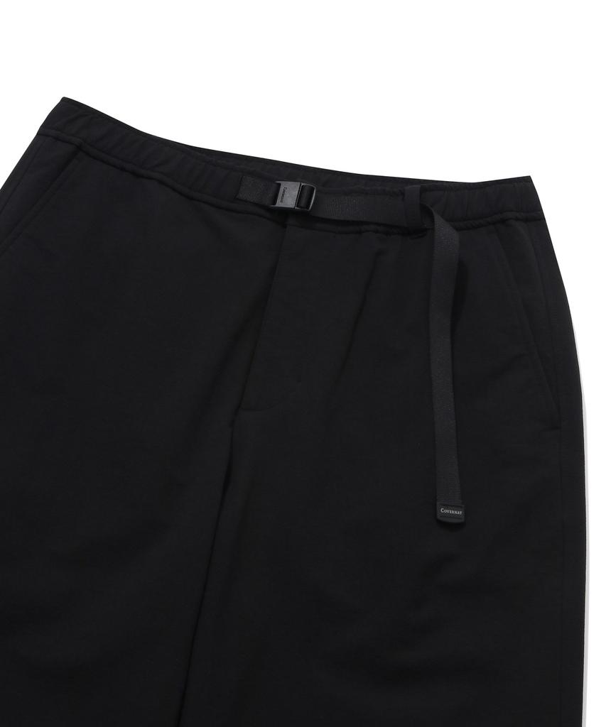 COVERNAT White Brushed Synthetic Fiber Regular Fit Pants Black