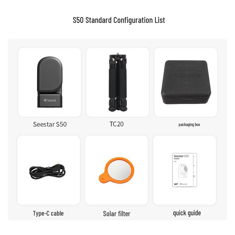 

Zhenwang Seestar S5 Professional Smart Telescope for High Magnification Star, Sun, and Moon Photography