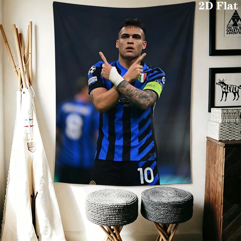 Inter Milan Wall Tapestry Aesthetic Wall Hanging Printed Fabric Blanket Decorative Tapestries for Bedroom Living Room Home Decor