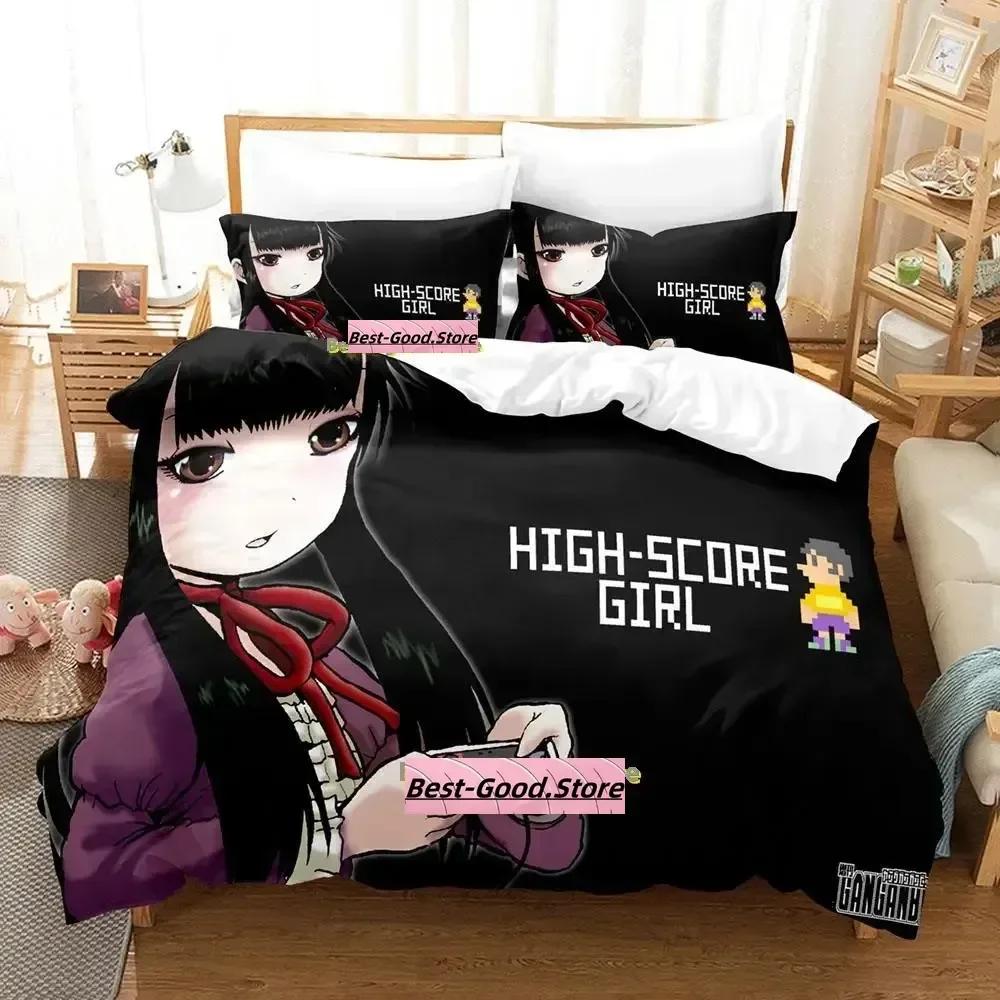 New Hi Score Girl Bedding Set Single Twin Full Queen King Size Bed Set Adult Kid Bedroom Duvetcover Sets Anime Parure De Lit Bed