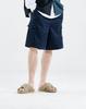 CORNOQ Washed Cargo Banded Wide Shorts (Navy)