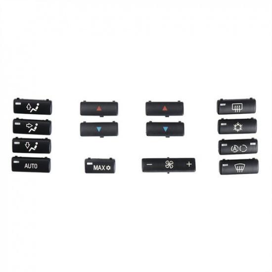 Set Black ABS Car A/C Control Switch Replacement For BMW X5 E53 1999-2006