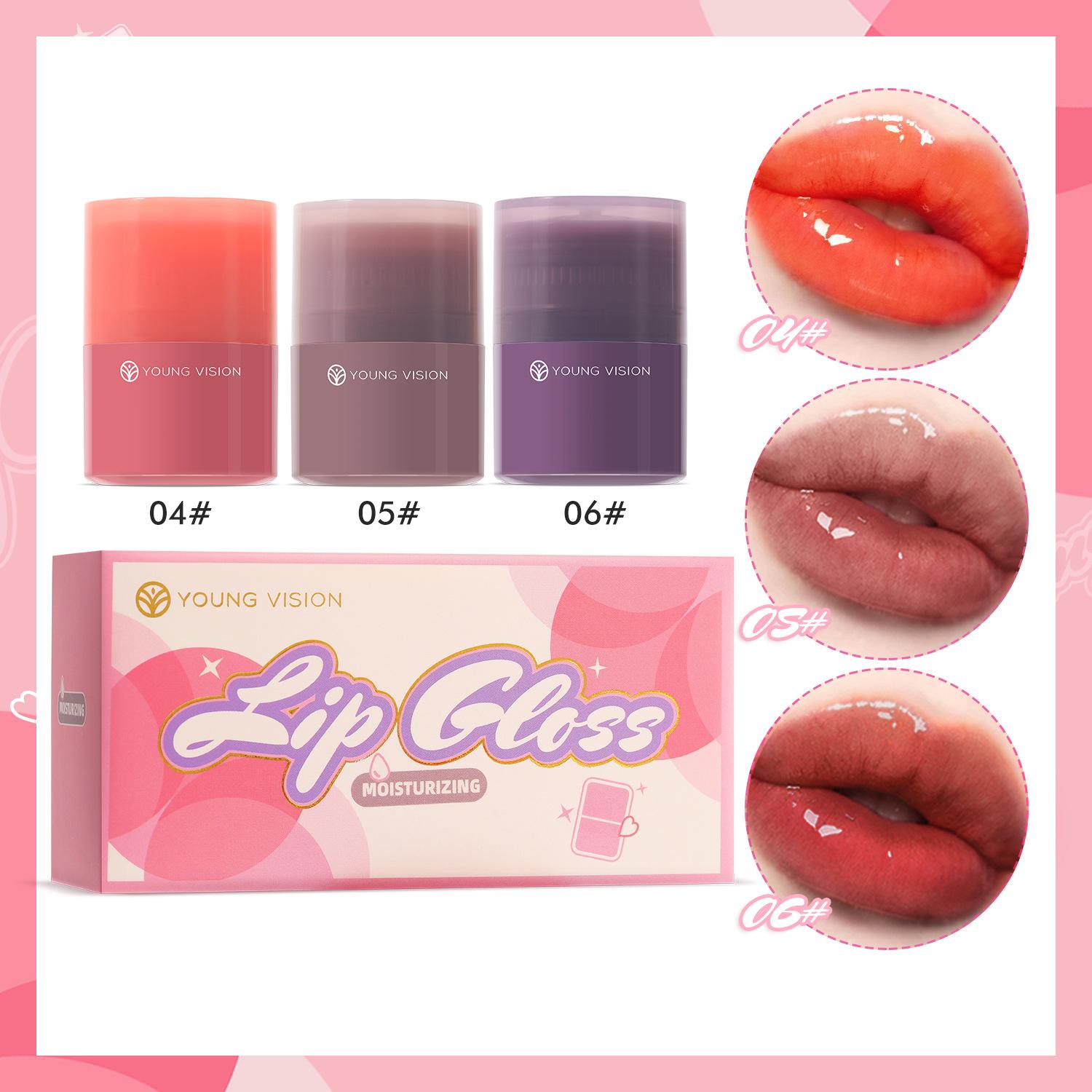 

Twist Lip Gloss 3 Color Set Full Moisture Candy Nude Полупрозрачный зеркальный блеск для губ Увлажняющее масло для губ B