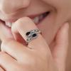 Thai Silver New Retro Design Moonstone Adjustable Ring for Woman Trendy Jewelry Daily Part Accessories Gifts