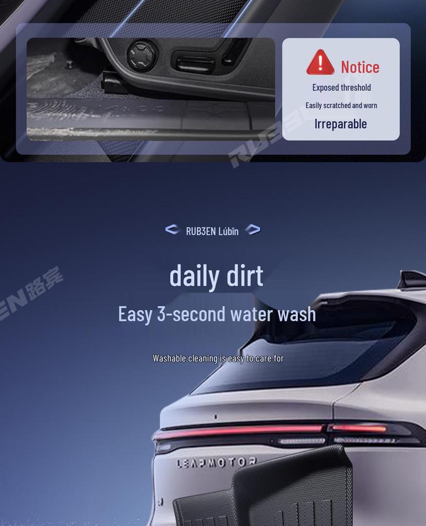 Lubbin TPE Floor Mats & Door Sill Protection for Leapmotor B01